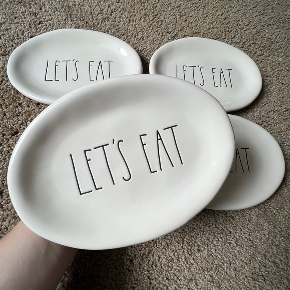 Rae Dunn Let’s Eat Appetizer Plates - Picture 5 of 5